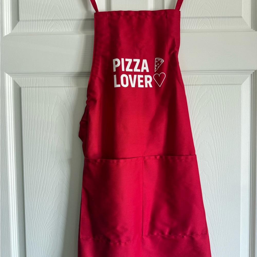 Pizza Lover Apron with Heart Design